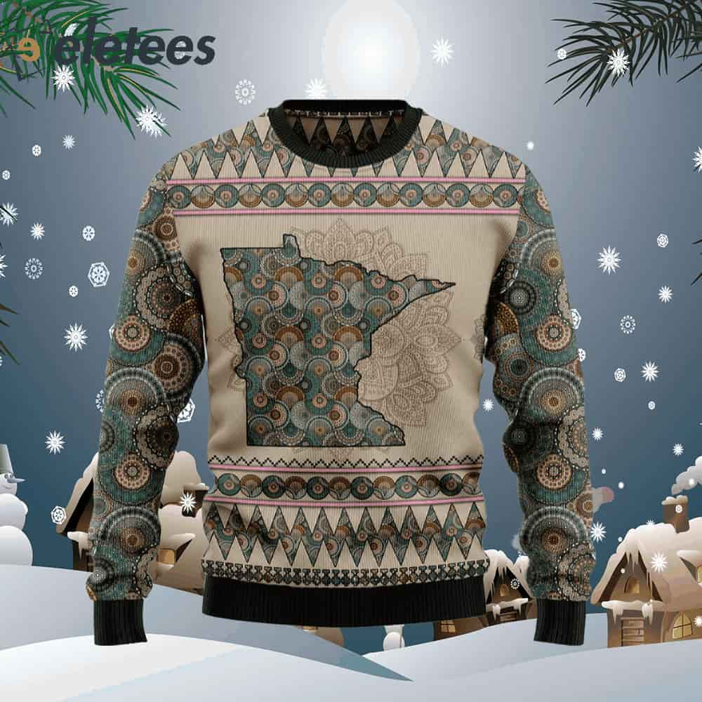 Minnesota Mandala Ugly Christmas Sweater