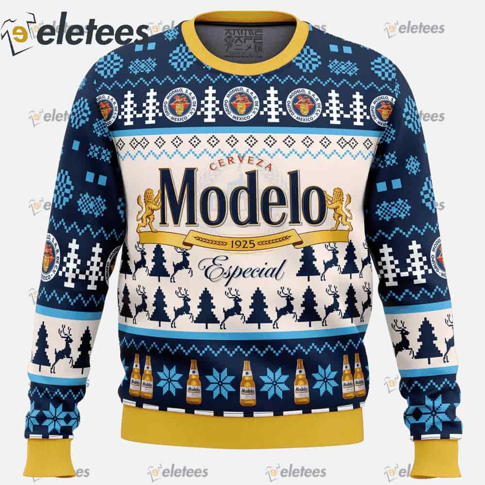 Modelo Especial Beer Christmas Sweater