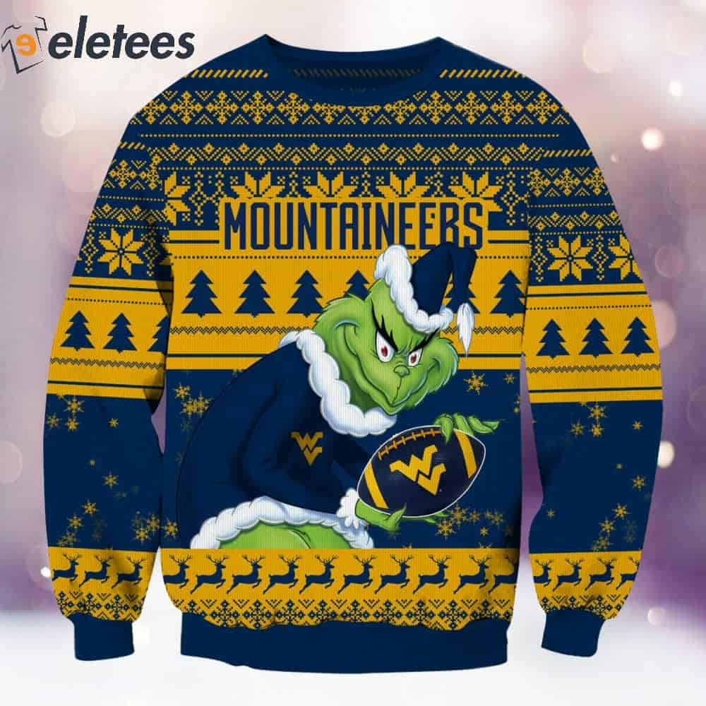 Mountaineers Grnch Christmas Ugly Sweater