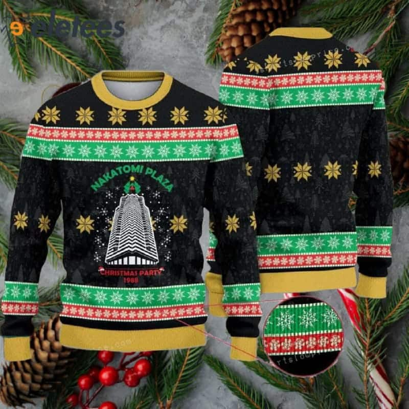 Nakatomi Plaza Die Hard Christmas Ugly Sweater