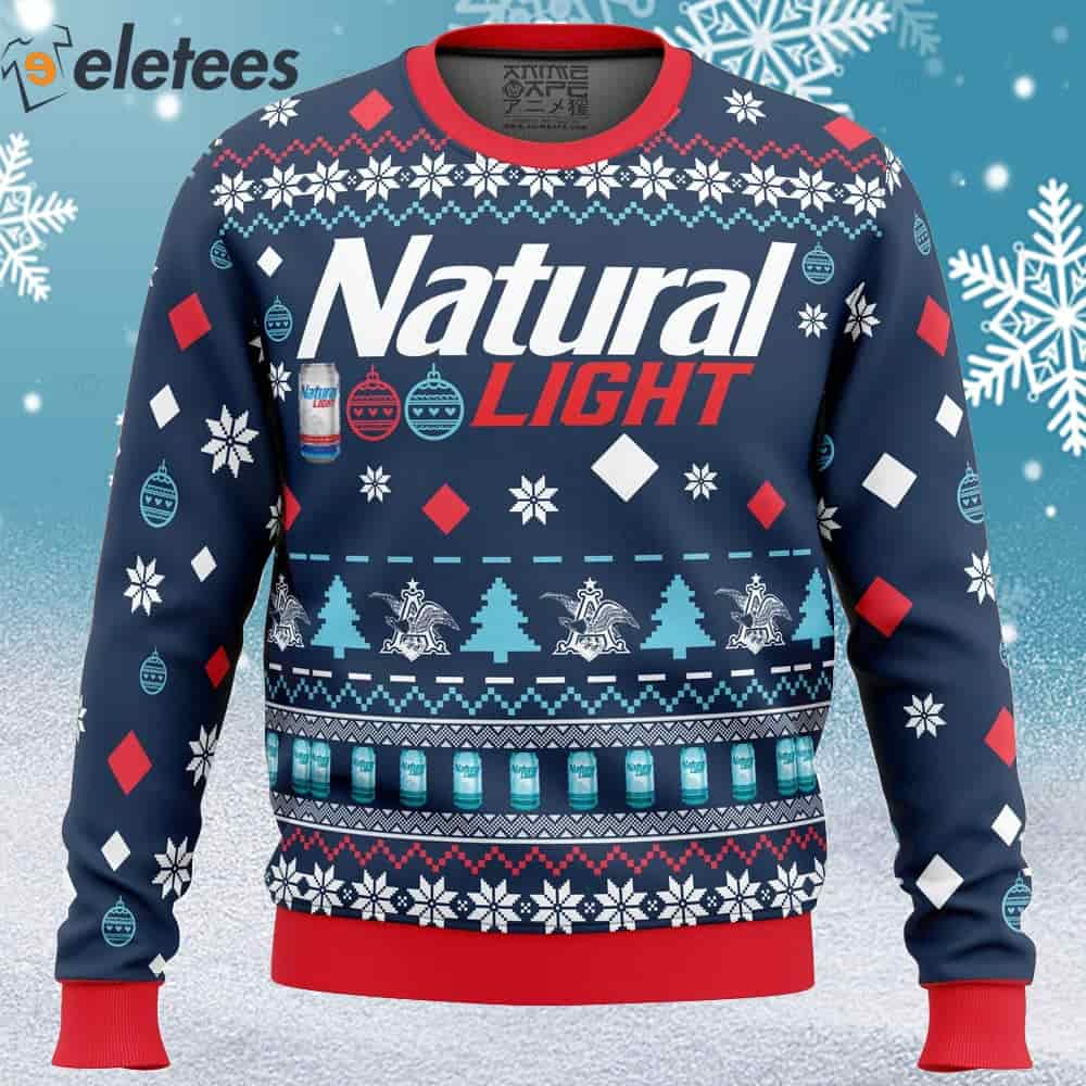 Natural Light Beer Ugly Christmas Sweater