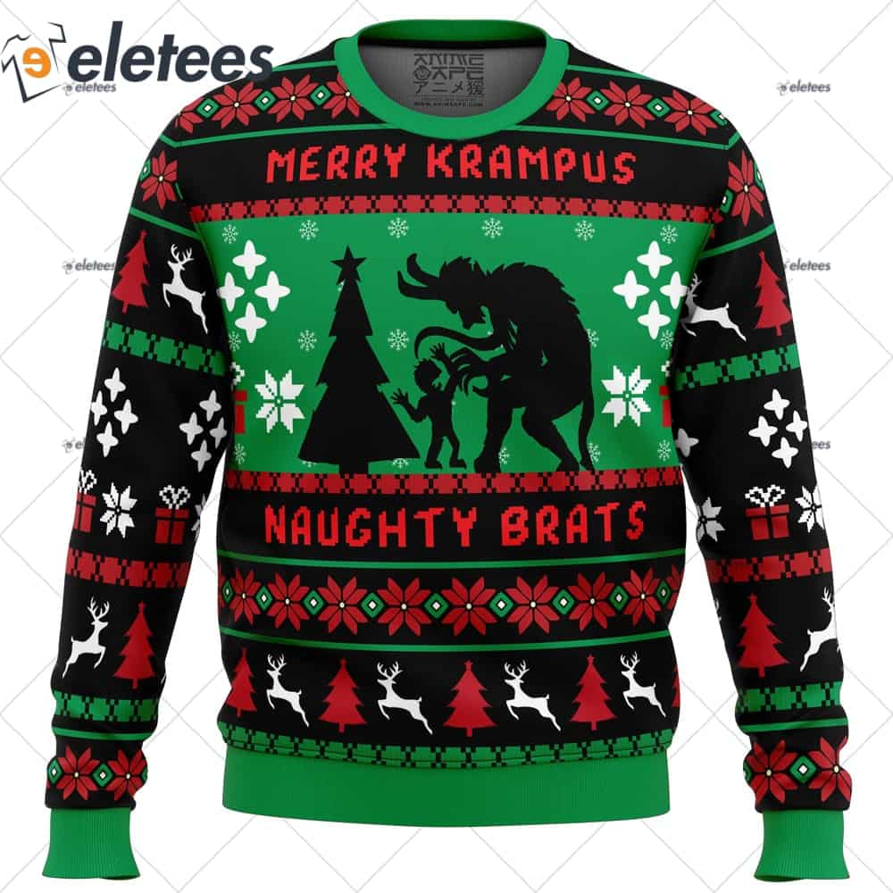 Naughty Brats Krampus Ugly Christmas Sweater