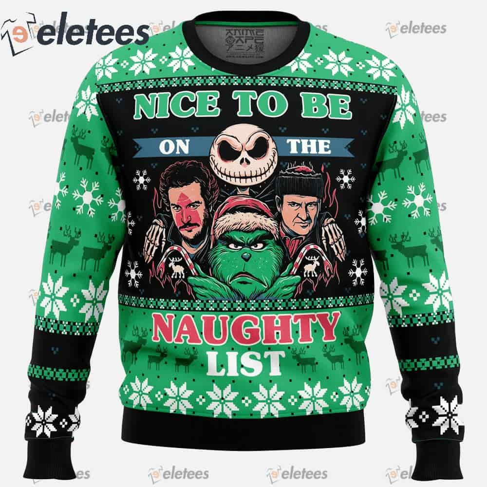 Naughty List Club Pop Culture Christmas Sweater