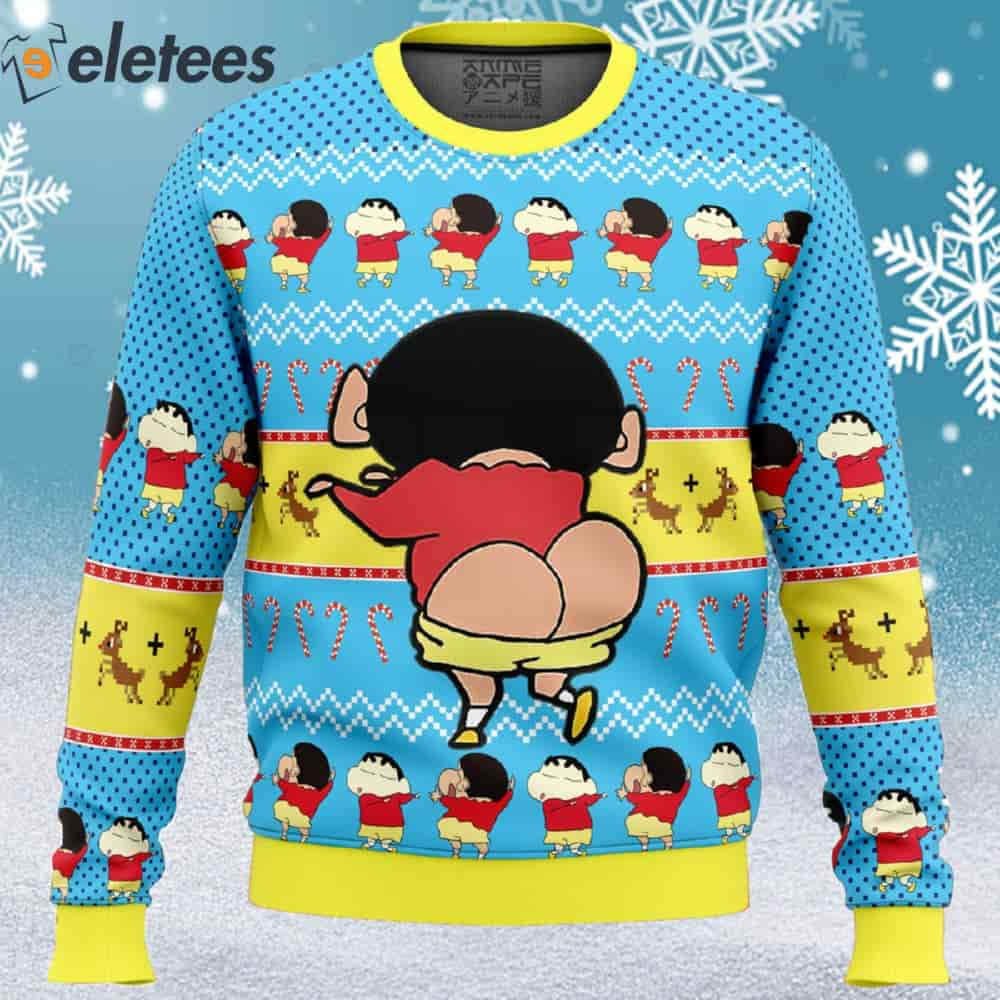 Naughty Shinnosuke Crayon Shinchan Ugly Christmas Sweater