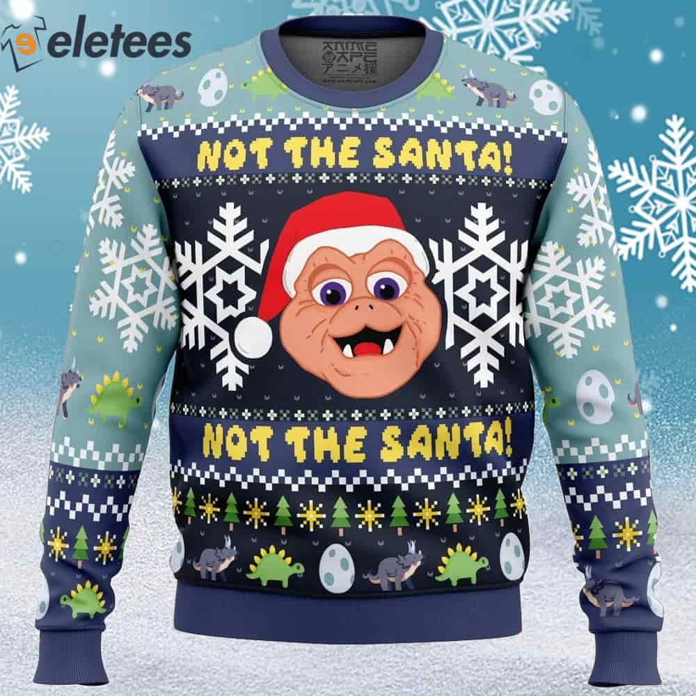 Not the Santa Dinosaurs Ugly Christmas Sweater