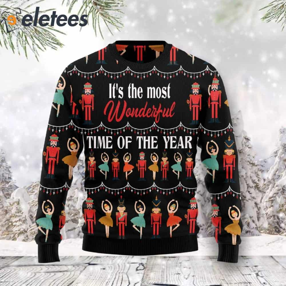 Nutcracker Ballet The Most Wonderful Time Ugly Christmas Sweater