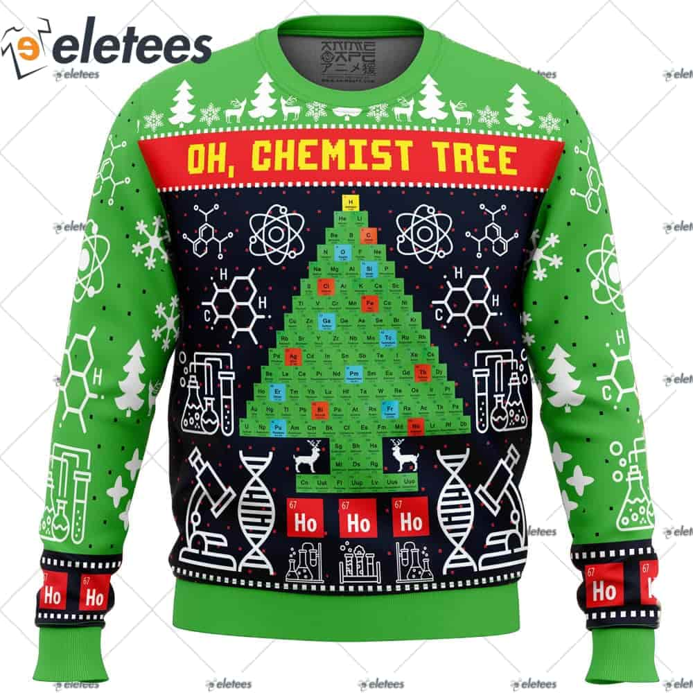 Oh Chemist Tree Science Ugly Christmas Sweater