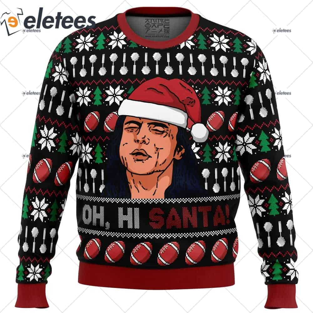 Oh Hi Santa The Room Ugly Christmas Sweater