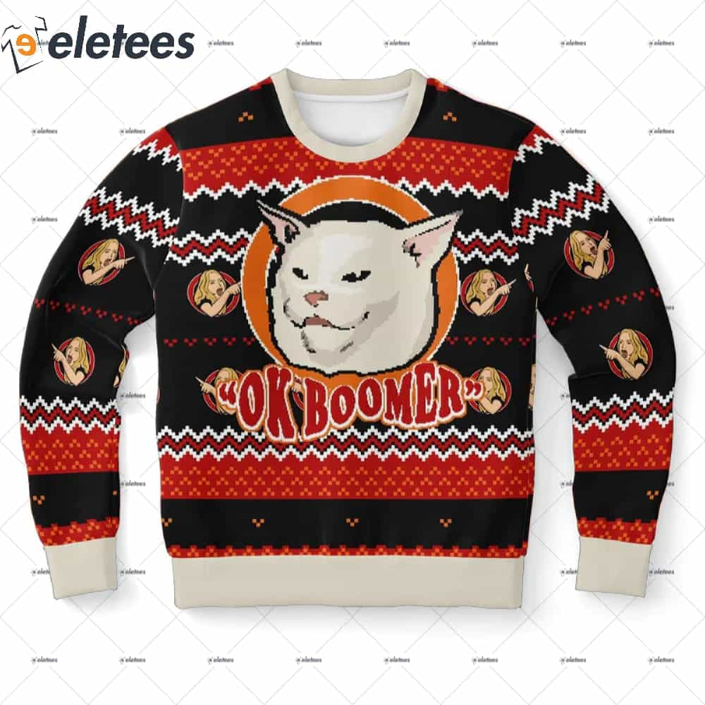 Ok Boomer Holiday Ugly Christmas Sweater