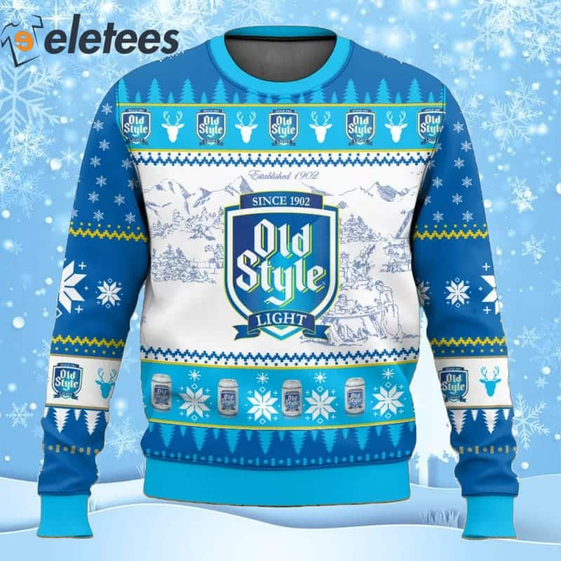 Old Style Light Beer Ugly Christmas Sweater