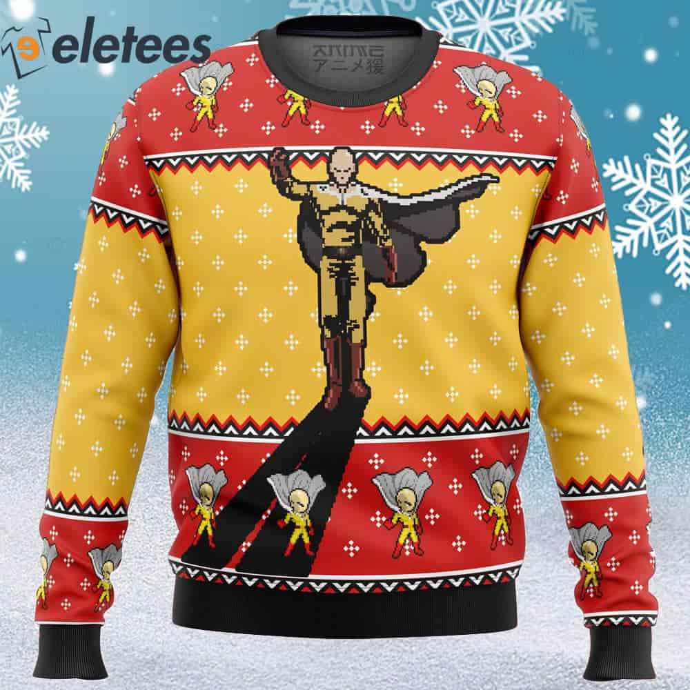 One Punch Man Saitama Shadow Ugly Christmas Sweater