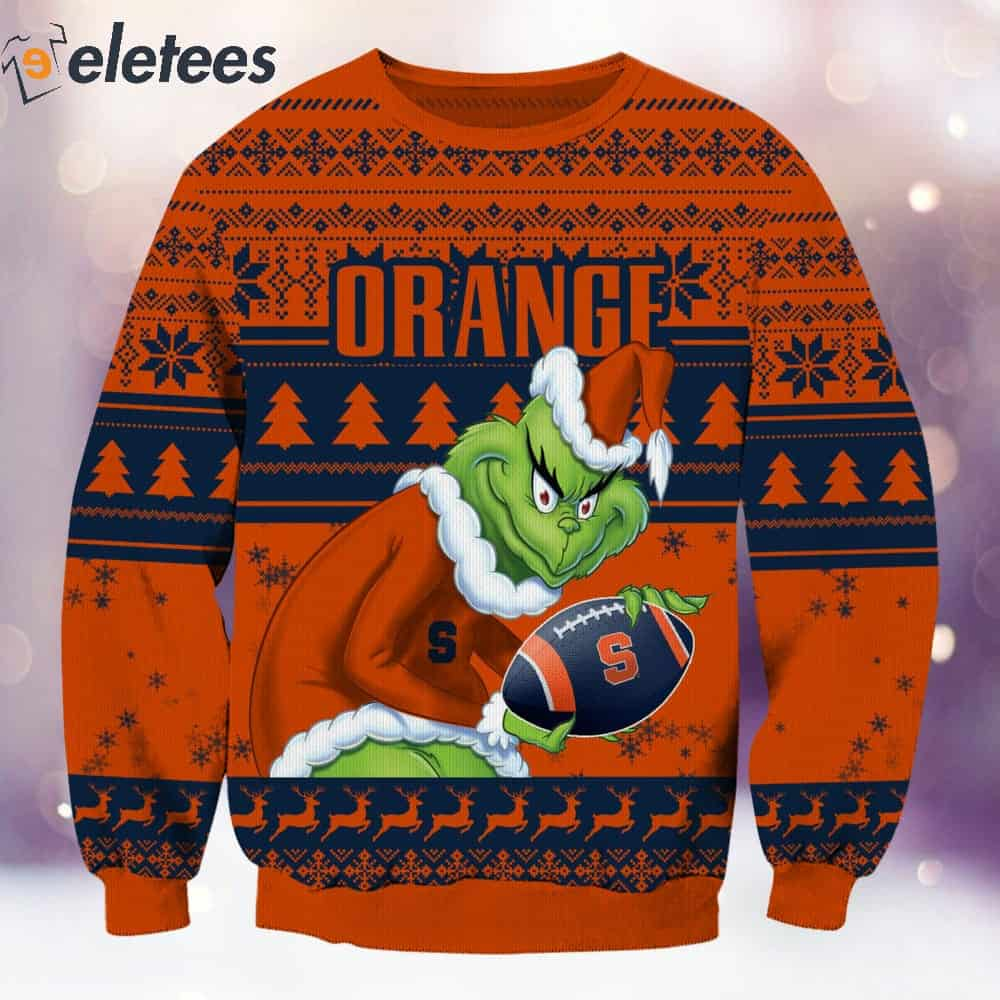 Orange Grnch Christmas Ugly Sweater