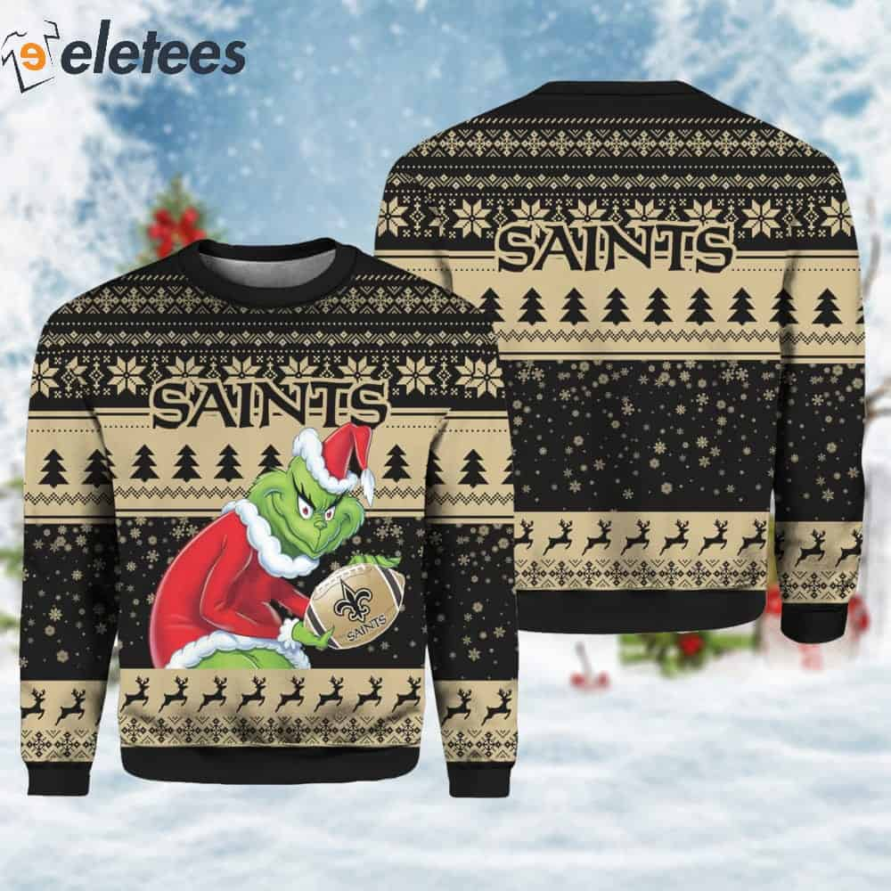 Orleans Saints NFL Grinch Christmas Ugly Sweater