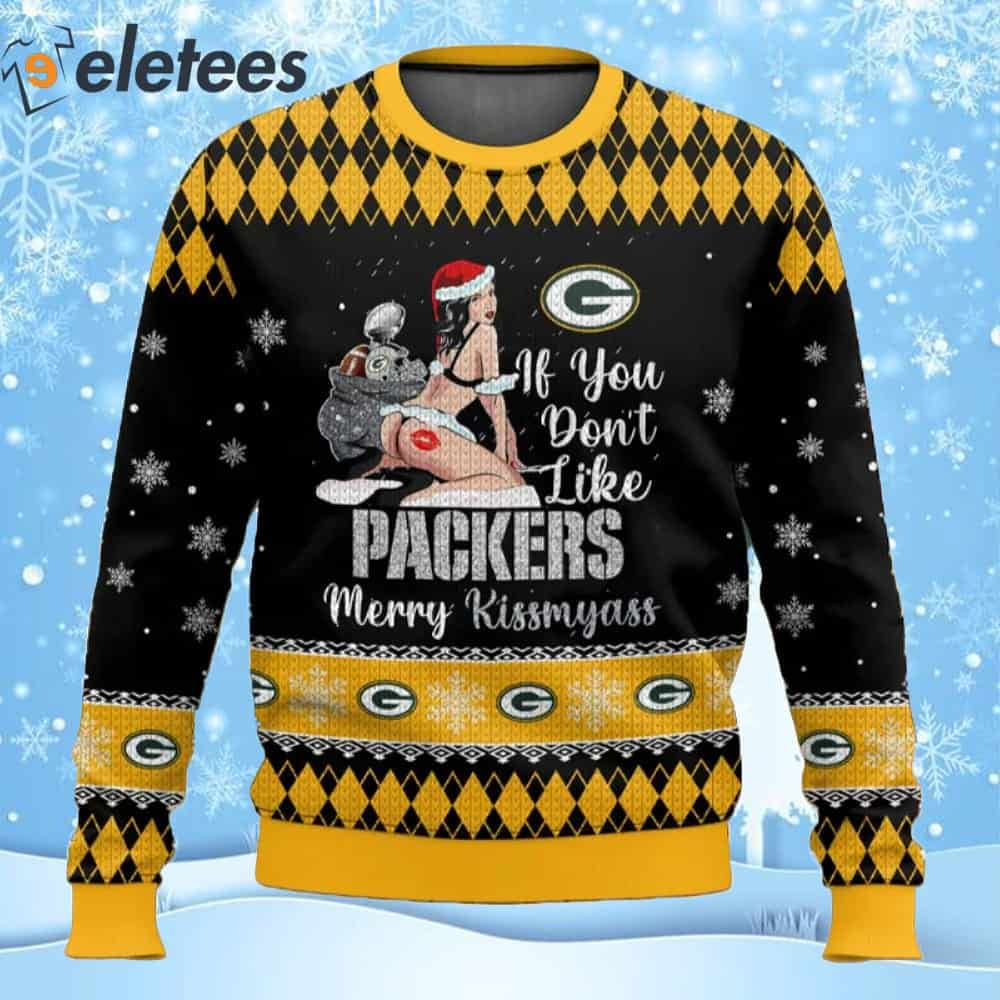 Packers Football Merry Kissmyass Ugly Christmas Sweater