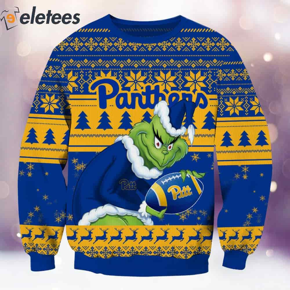 Panthers Grnch Christmas Ugly Sweater