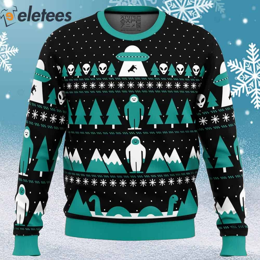 Paranormal Xmas Alien Ugly Christmas Sweater