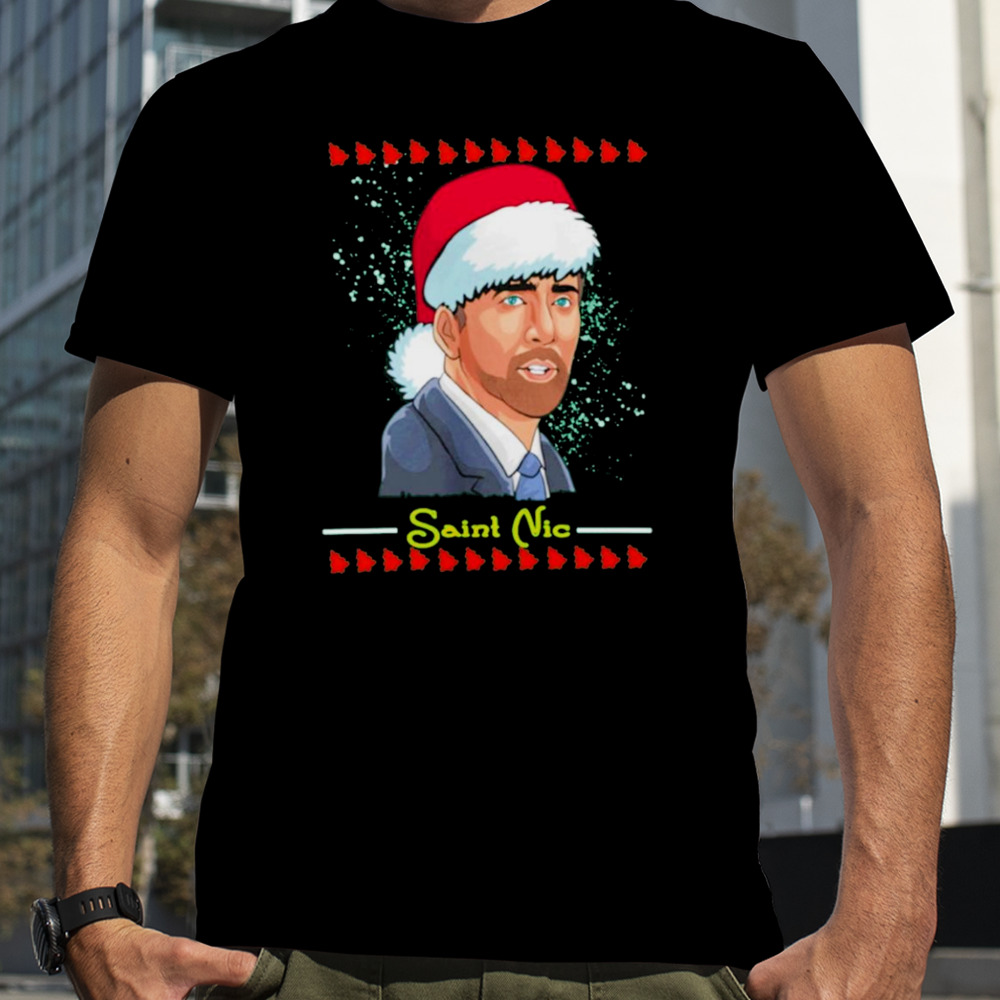 Saint Nicolas Cage Ugly Christmas shirt