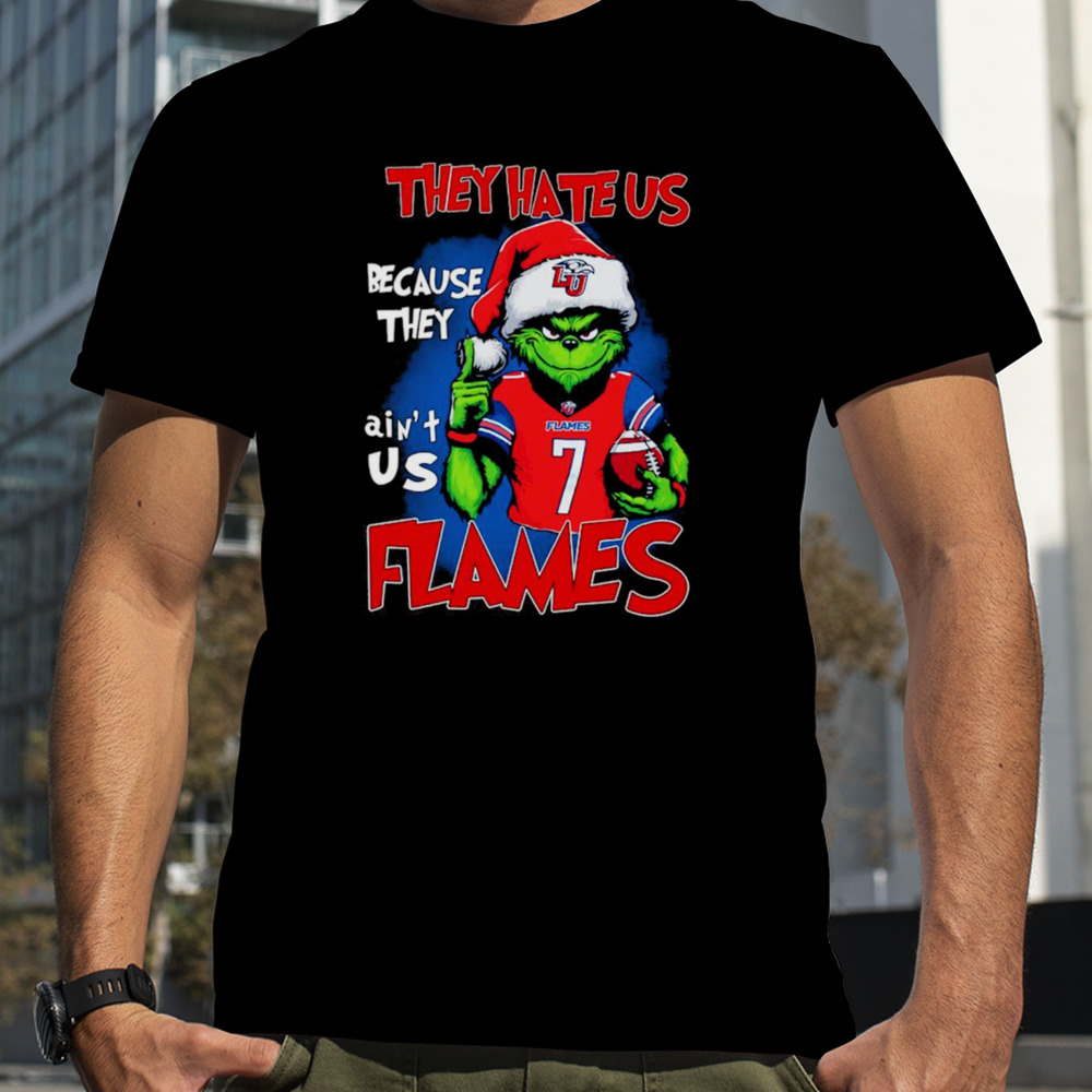 Santa Grinch They Hate Us Because They Ain’t Liberty Flames Christmas Shirt