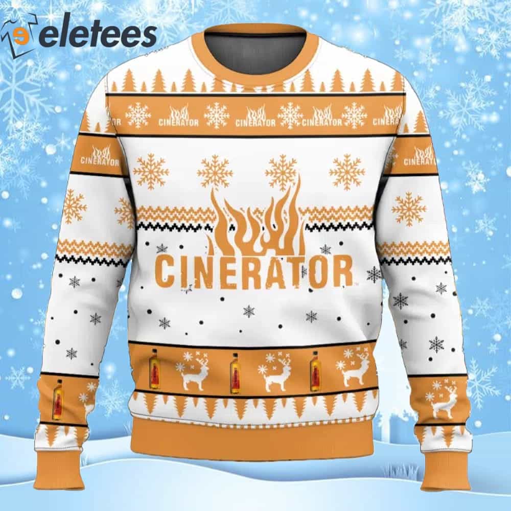 Cinerator Whiskey Ugly Christmas Sweater