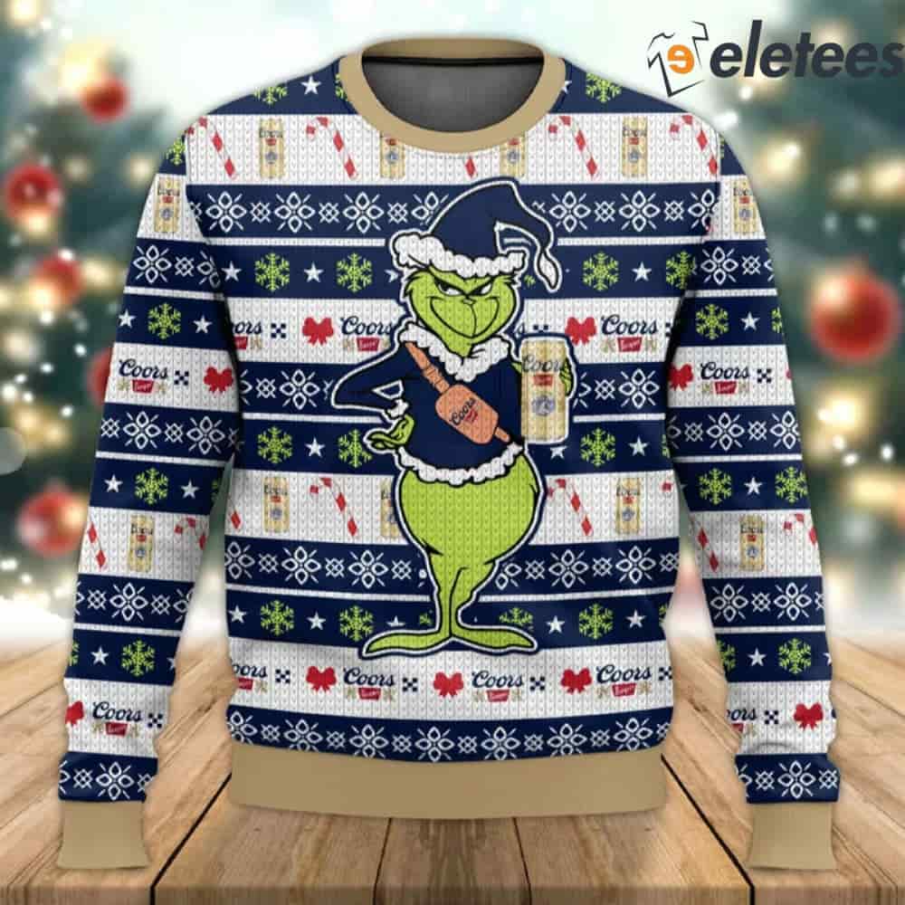Coors Banquet Grnch Ugly Christmas Sweater