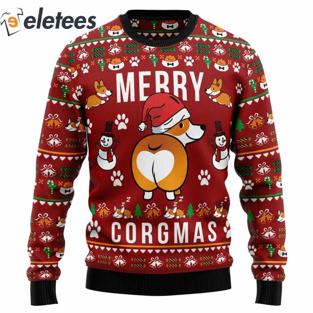 Corgi Merry Corgmas Ugly Christmas Sweater