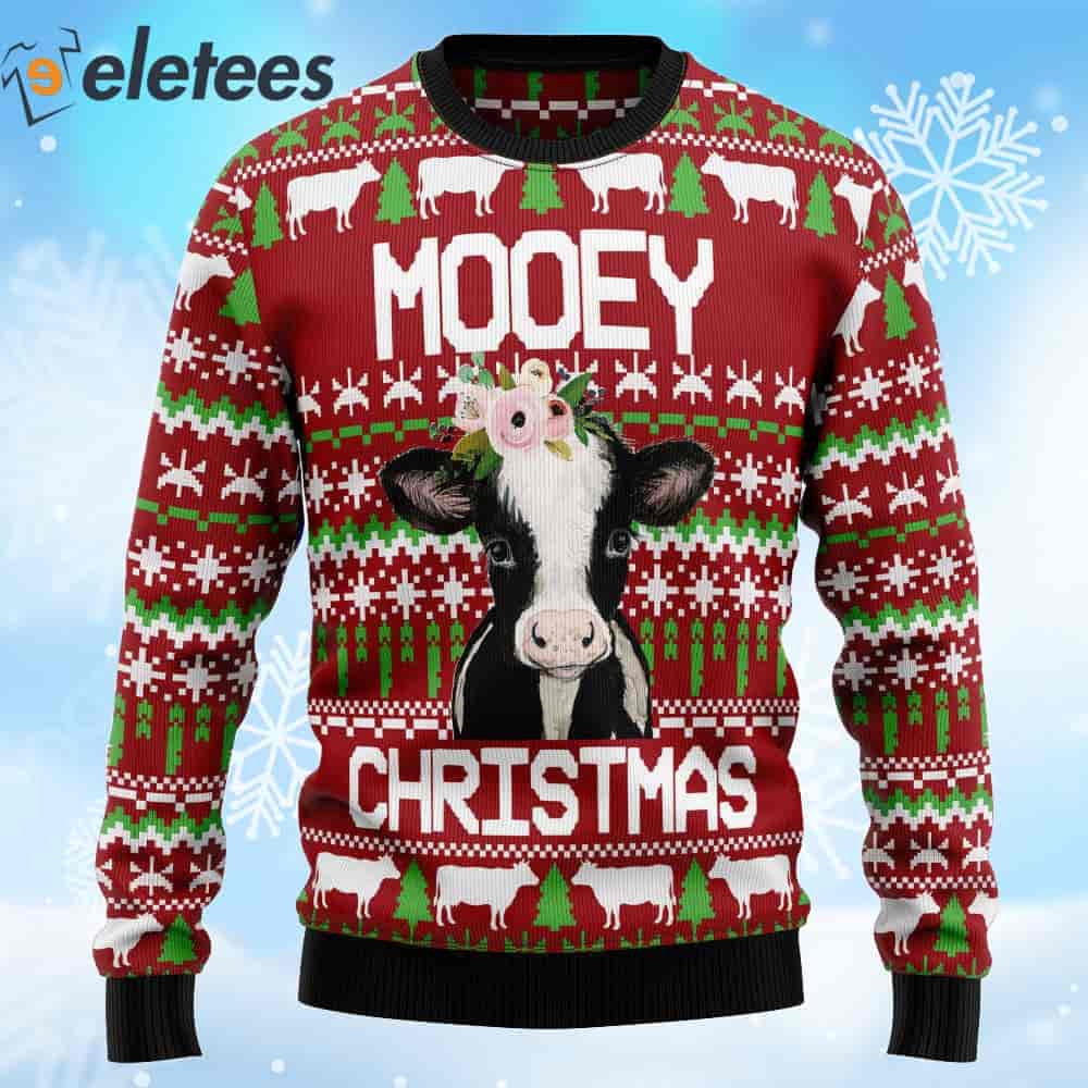 Cow Mooey Christmas Ugly Sweater