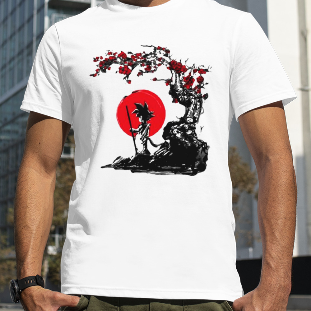 Dragon Ball Cherry Blossom Red Sun Japanese Anime shirt