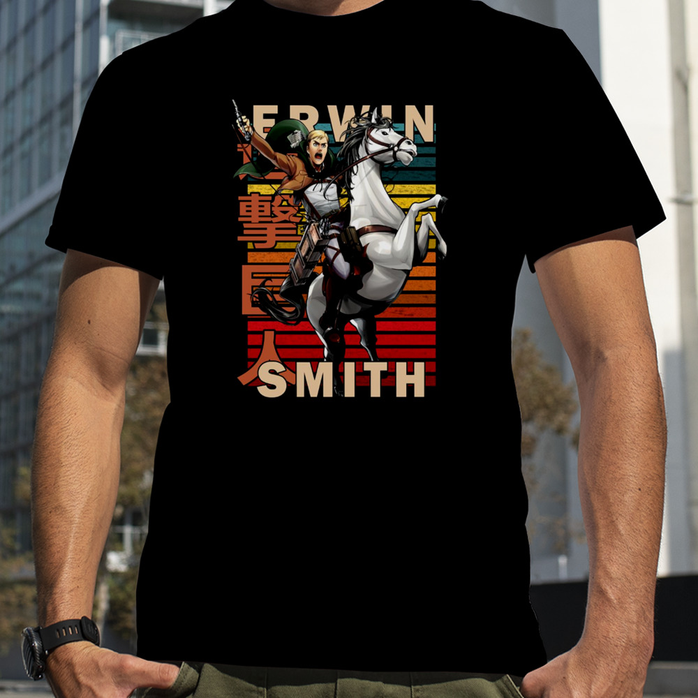 Erwin Smith Attack On Titan Shingeki No Kyojin Anime Retro shirt