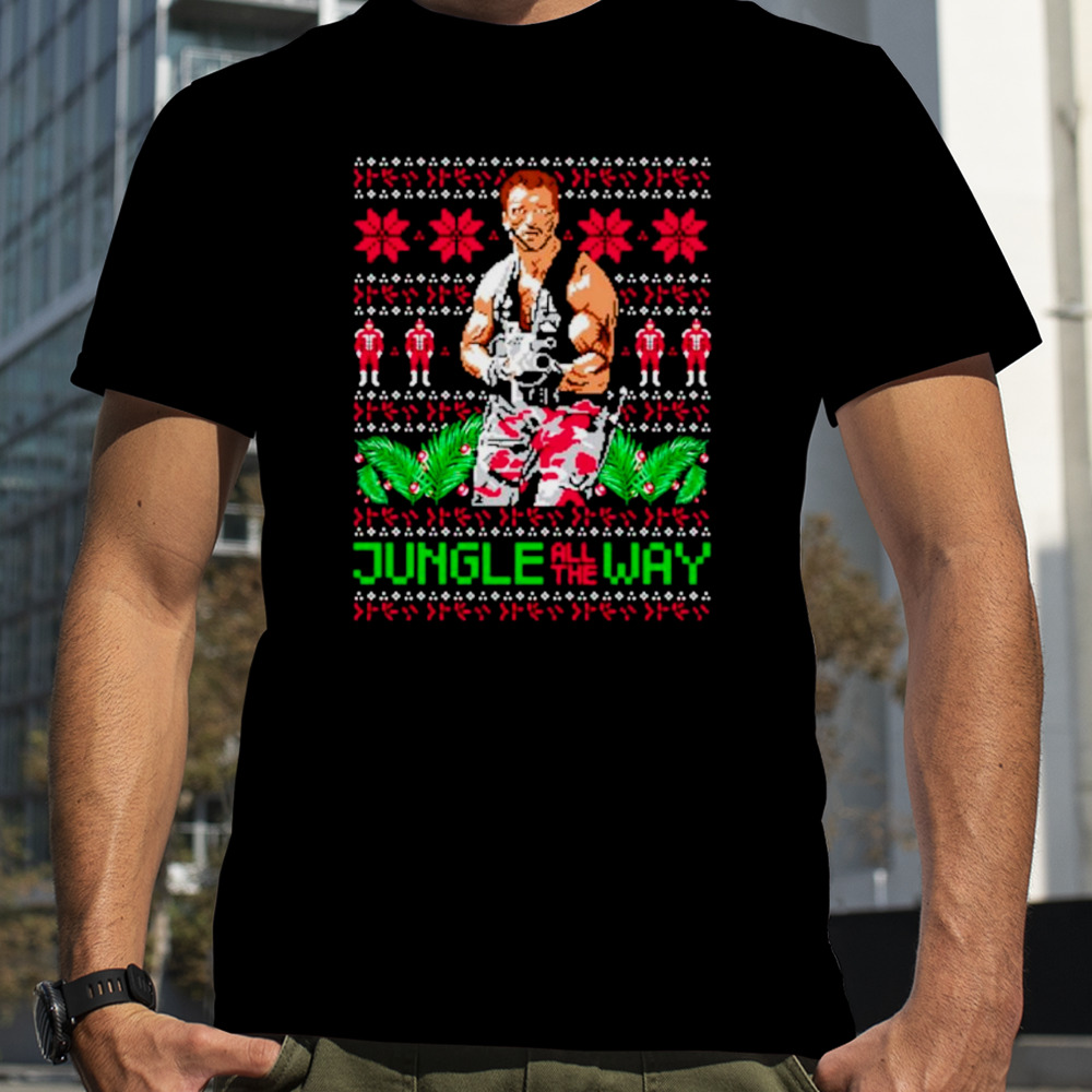 Jungle all the way ugly Christmas shirt