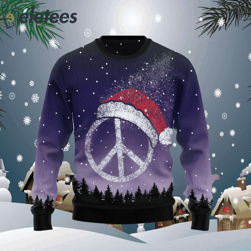 Peace Hippie Ugly Christmas Sweater