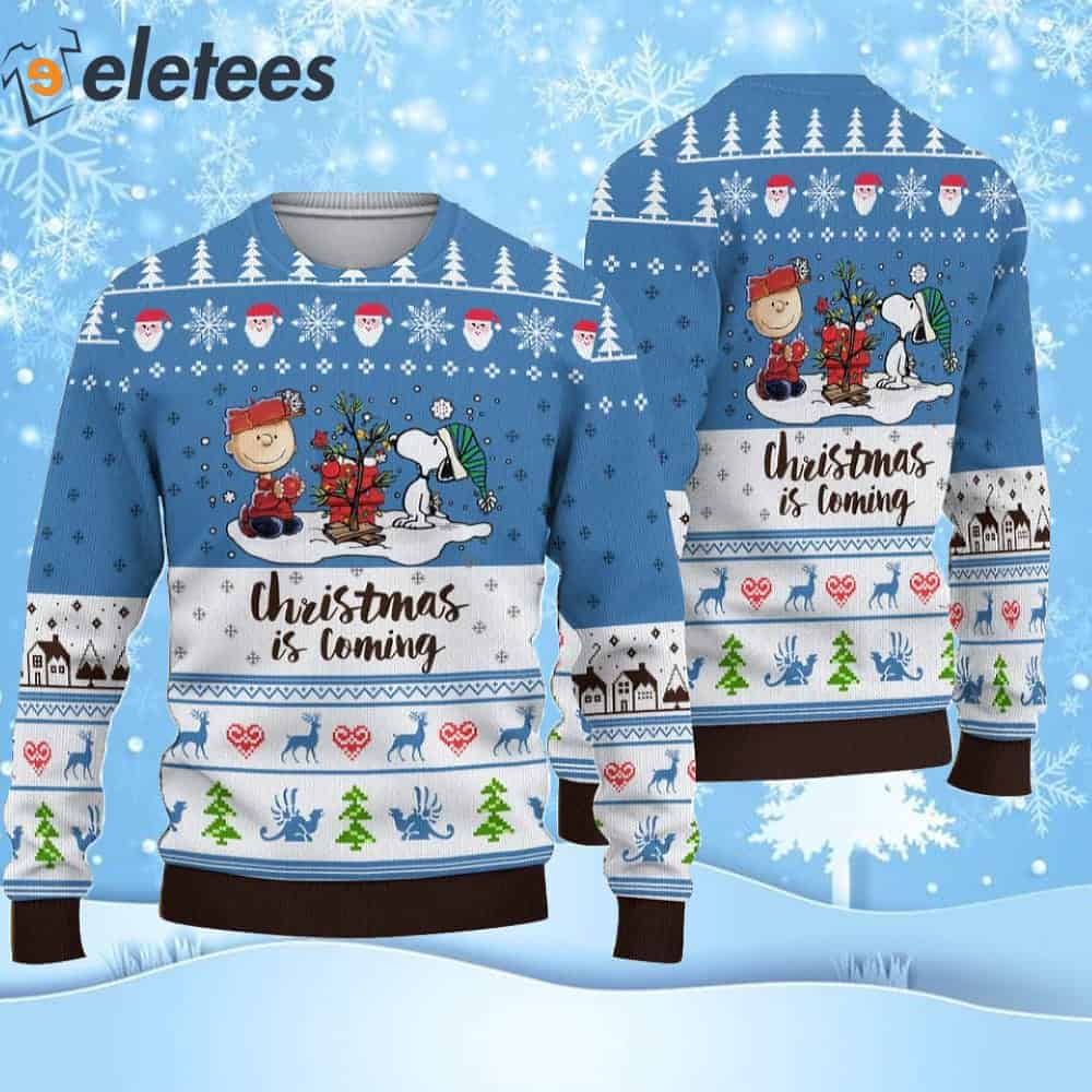 Peanut Snoopy Christmas Is Comming Ugly Christmas Sweater