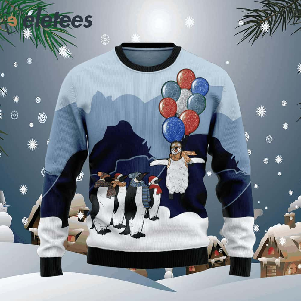 Penguin Christmas Balloon Ugly Christmas Sweater