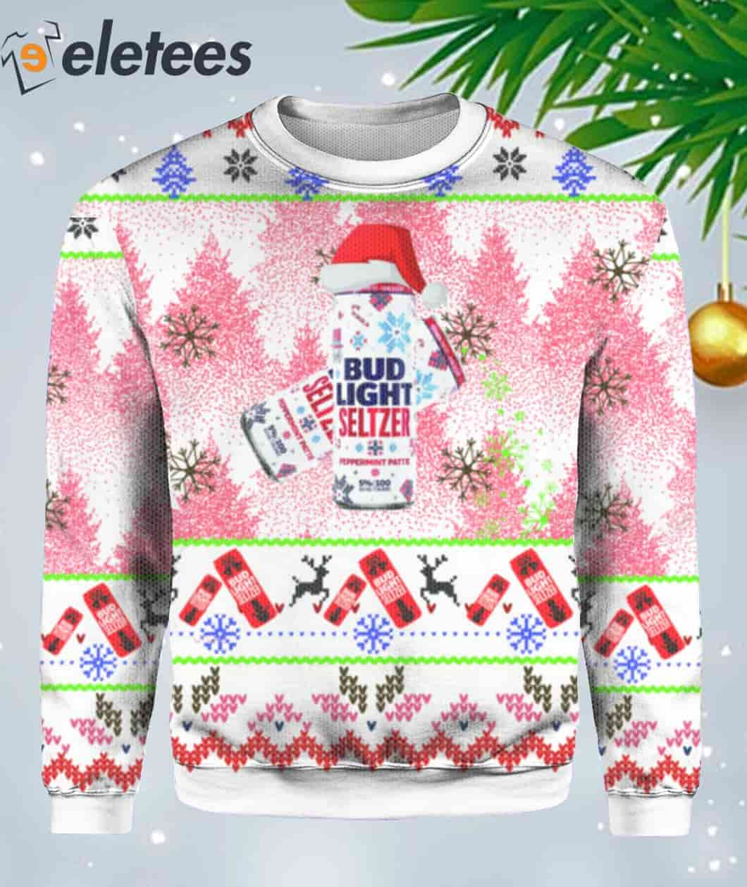 Perpermint Pattie Bud Light Christmas Sweater