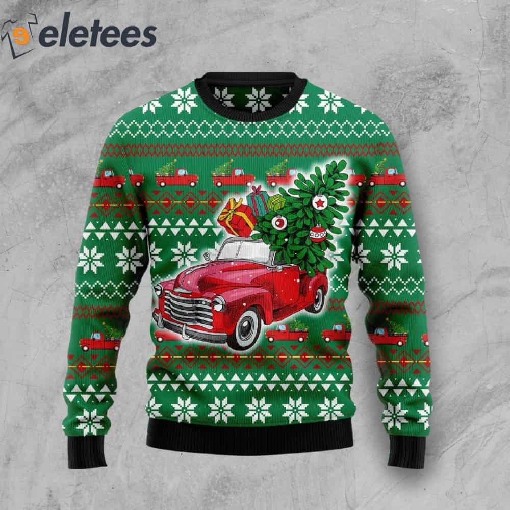 Pickup Truck Ugly Christmas Sweater