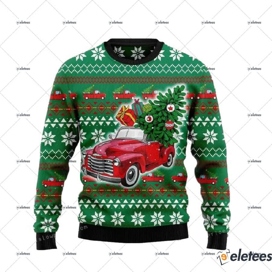 Pickup Truck Ugly Sweater