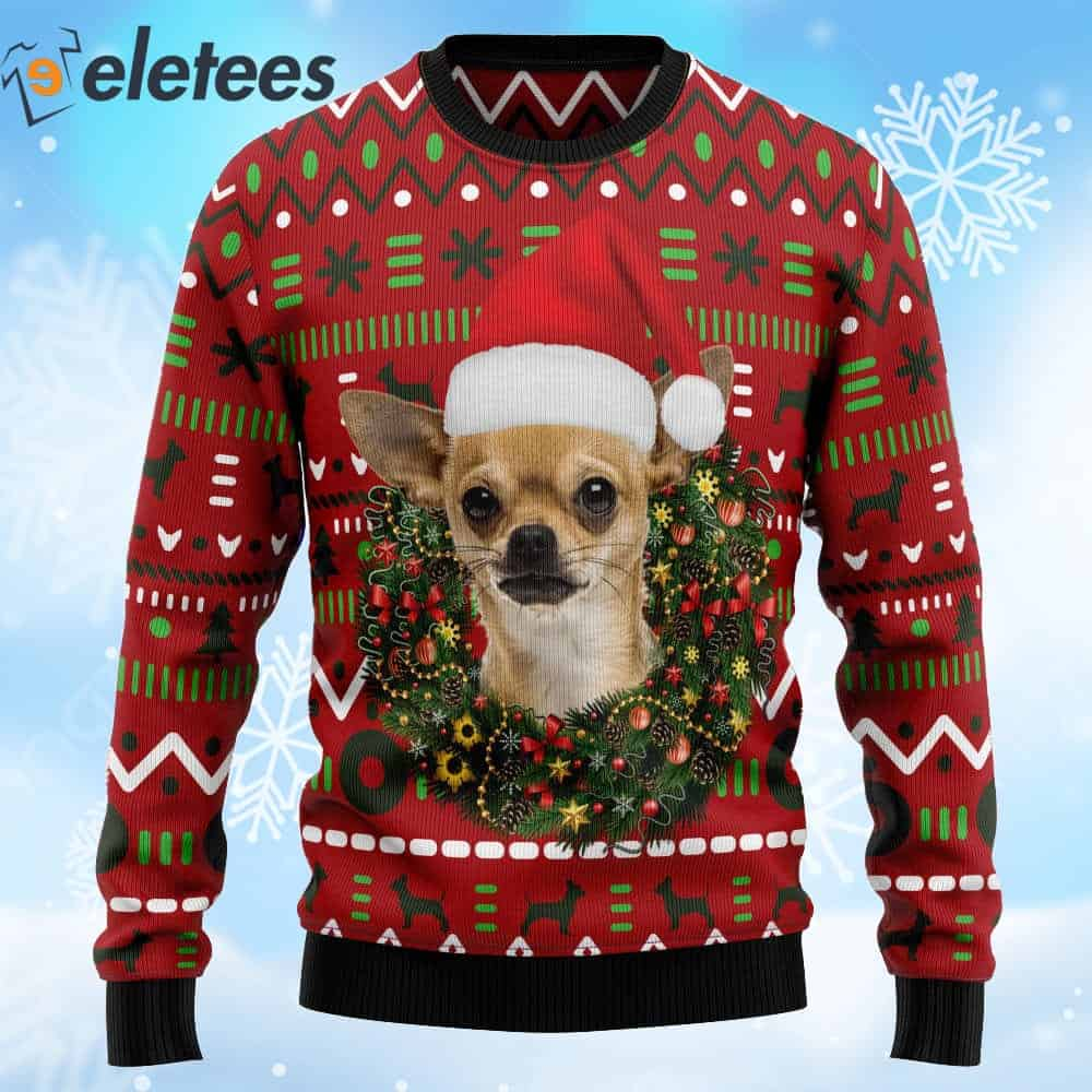 Playful Chihuahua Merry Christmas Ugly Christmas Sweater