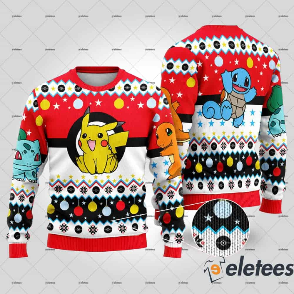 Pokemon And Pikachu Ugly Christmas Sweater