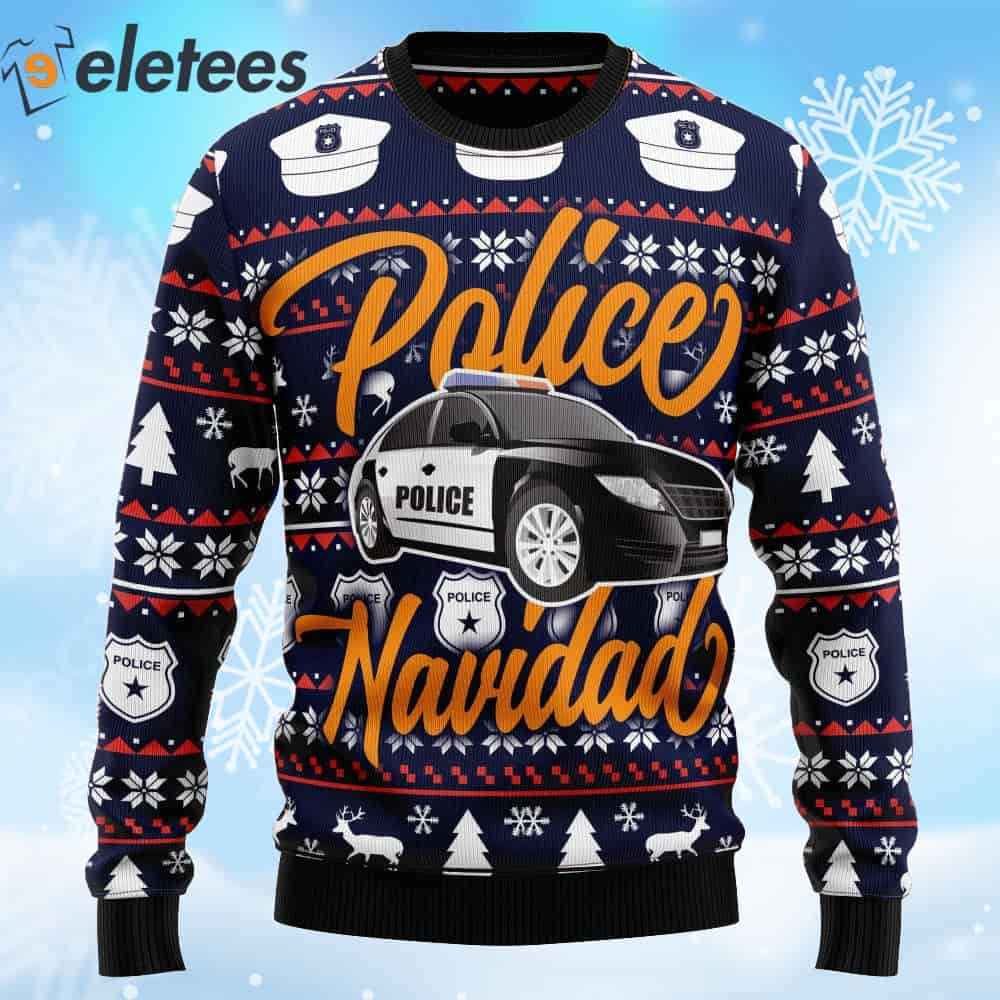 Police Navidad Ugly Christmas Sweater