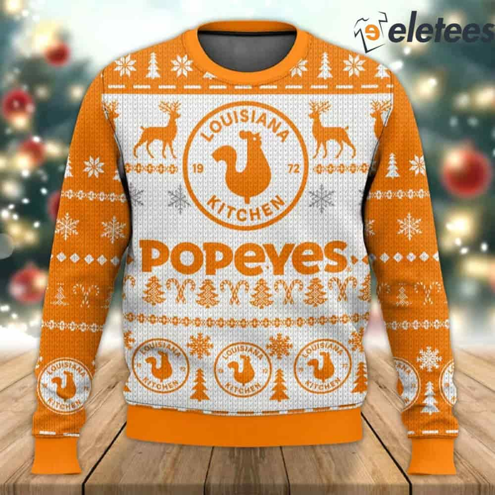 Popeyes Ugly Christmas Sweater