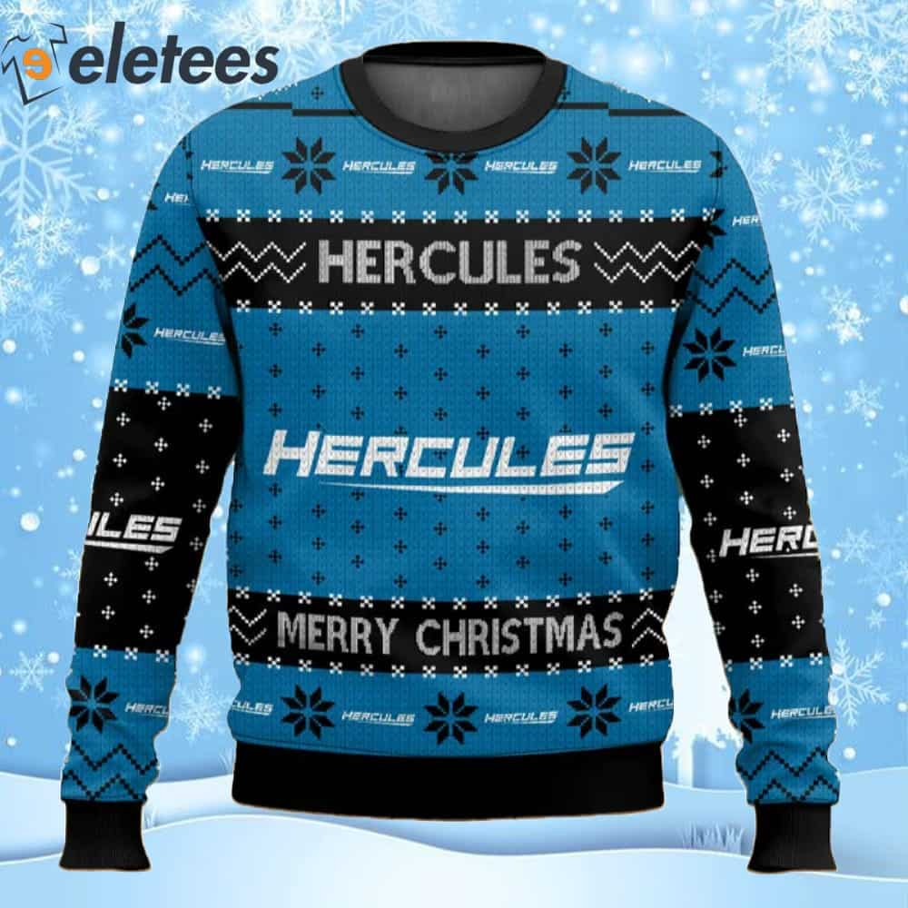 Power Tools Hercules Merry Christmas Ugly Sweater