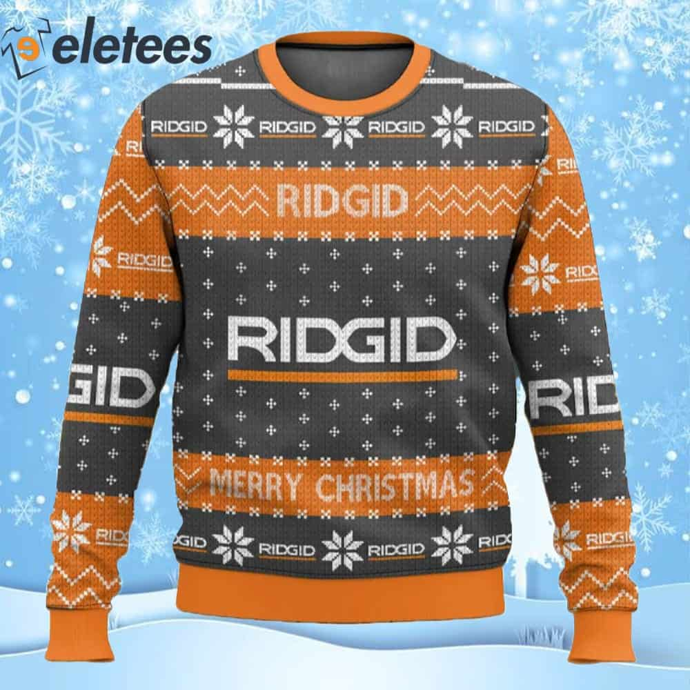 Power Tools Ridgid Merry Christmas Ugly Sweater