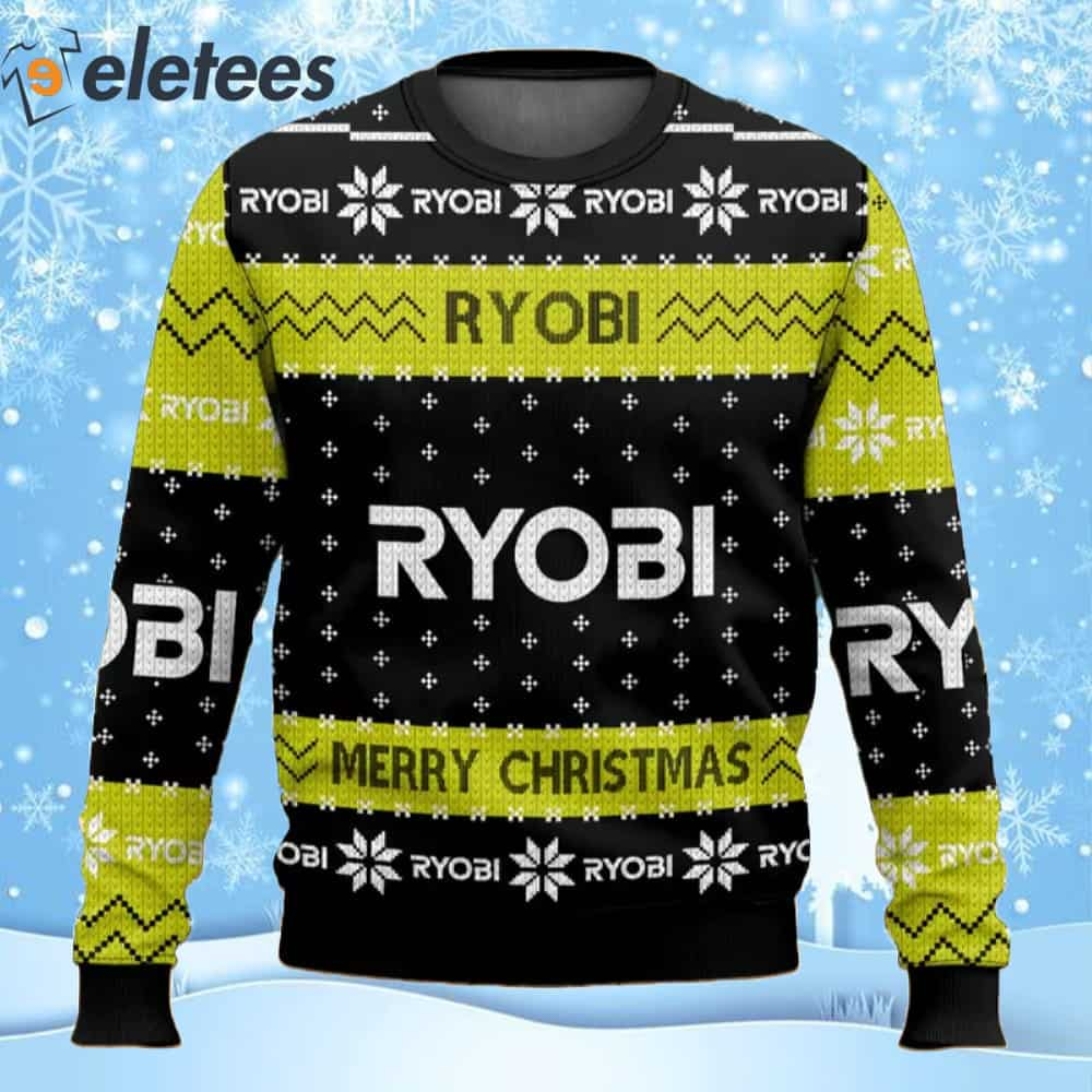 Power Tools Ryobi Merry Christmas Ugly Sweater