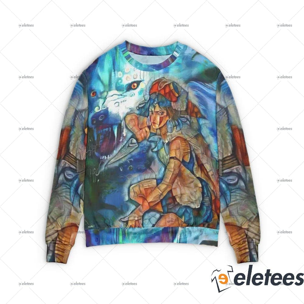 Princess Mononoke Canvas 3D Sweater