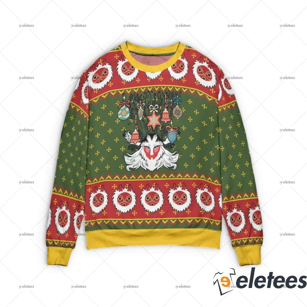 Princess Mononoke Shishigami Decoration Ugly Christmas Sweater