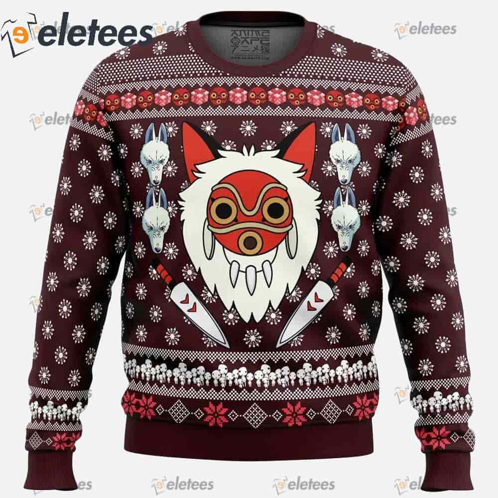 Princess Mononoke Ugly Christmas Sweater