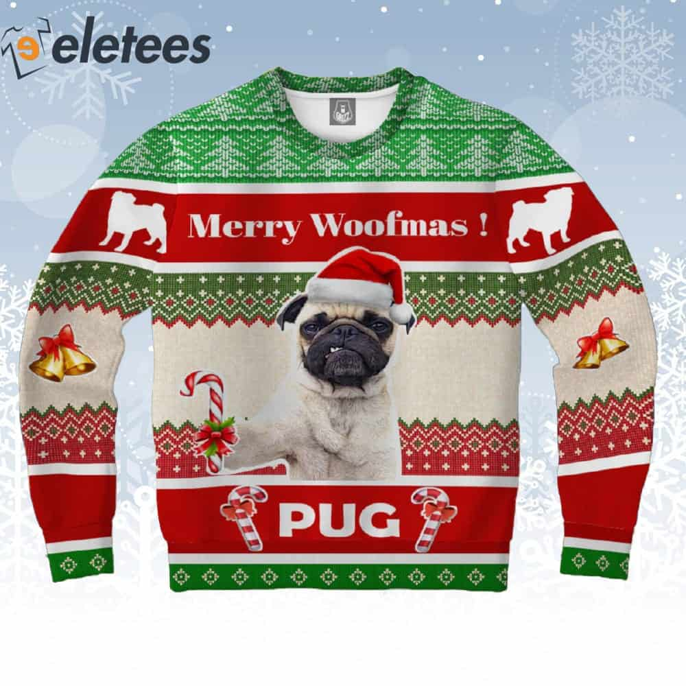 Pug Merry Woofmas Ugly Christmas Sweater