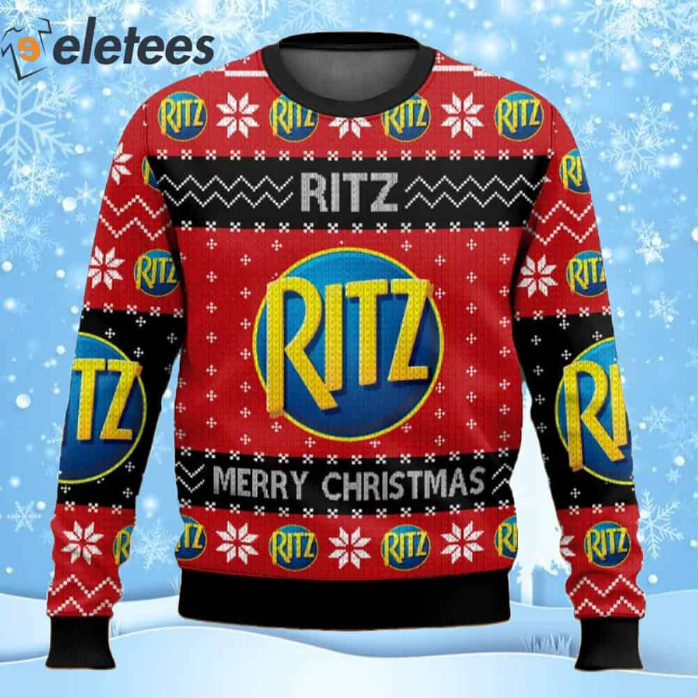 RITZ Favorite Food Brands Ugly Christmas Sweater