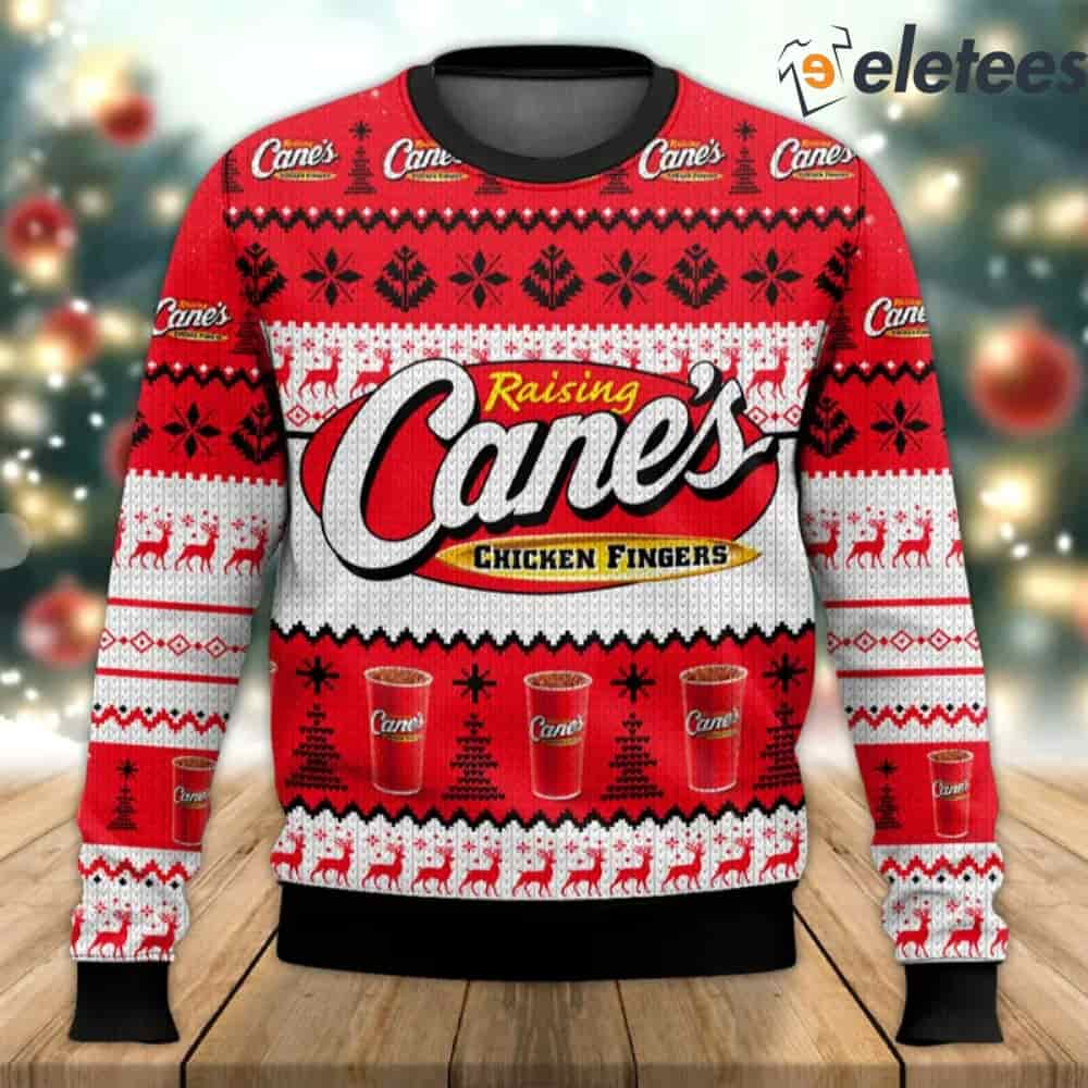 Raising Cane's Chicken Fingers Ugly Christmas Sweater