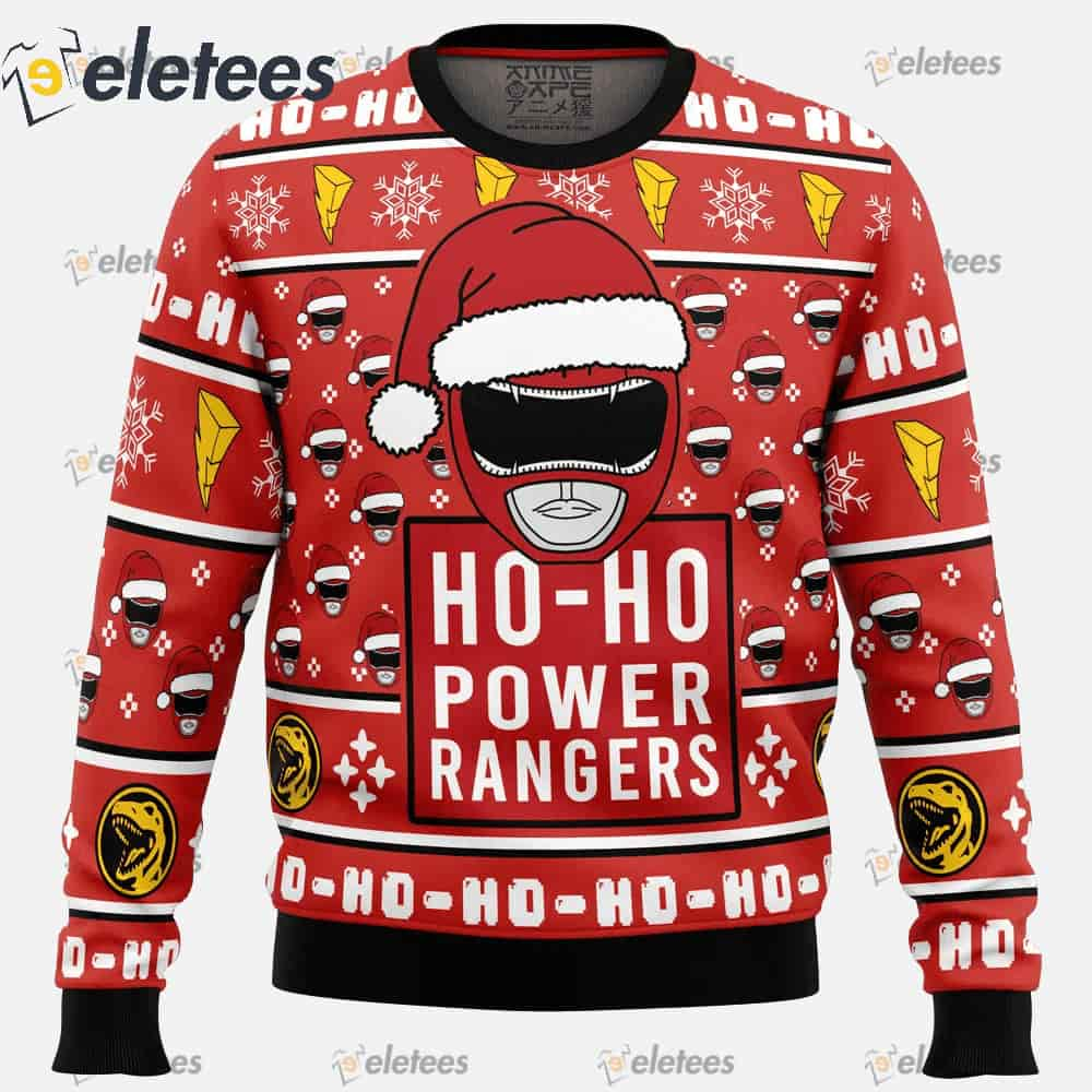 Red Ranger Ho-Ho Power Rangers Ugly Christmas Sweater