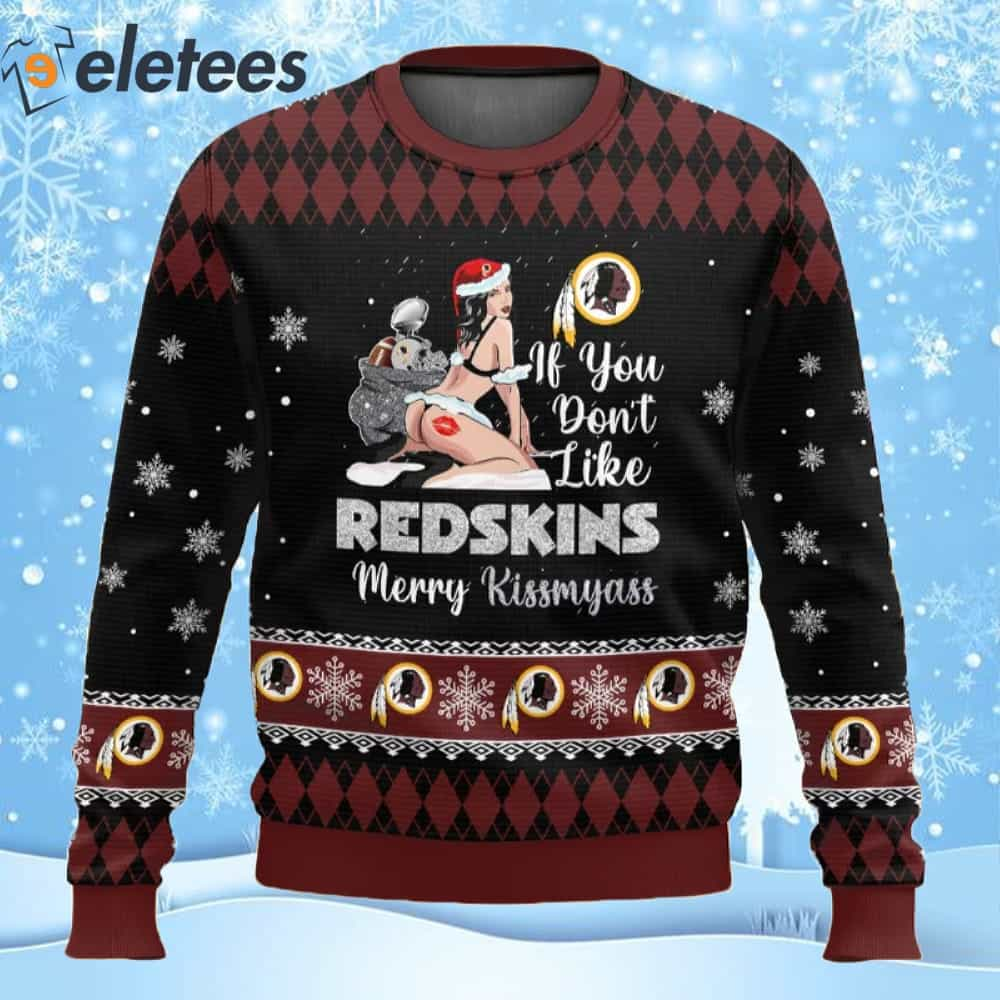 Redskins Football Merry Kissmyass Ugly Christmas Sweater